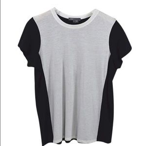 Vince Camuto Black and White Color Block Tee